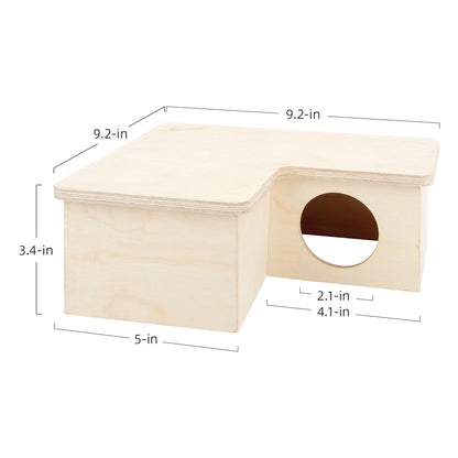 Niteangel Birch Chamber-Maze Hamster Hideout - Small Pets Woodland House Habitats Decor